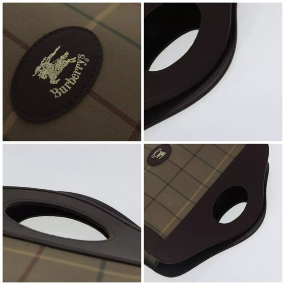 Burberrys Nova Check Hand Bag Canvas Leather Brown Auth bs19196 - Picture 16 of 16